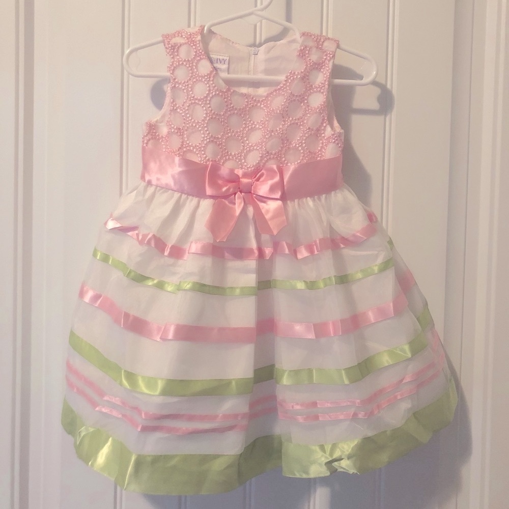 Pink and green Easter/ spring/ summer dress - LN!